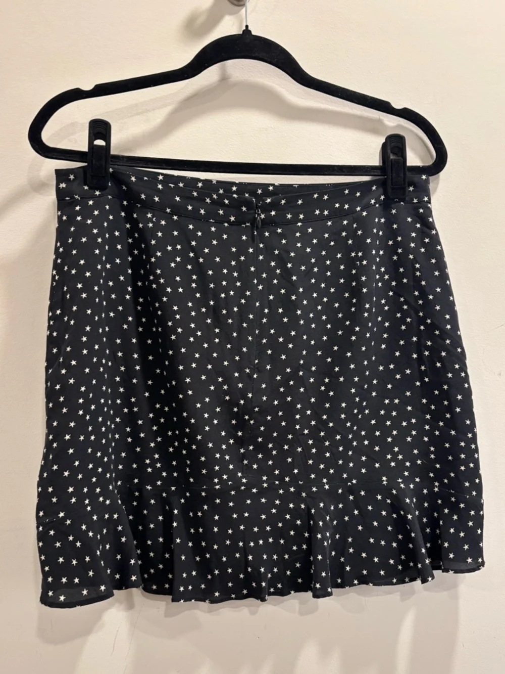 Madewell Silk Ruffle-Edge Skirt in Star Scatter | Size 10 | NWOT